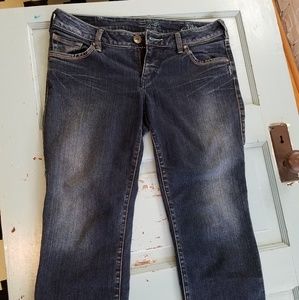 Silver capris jeans